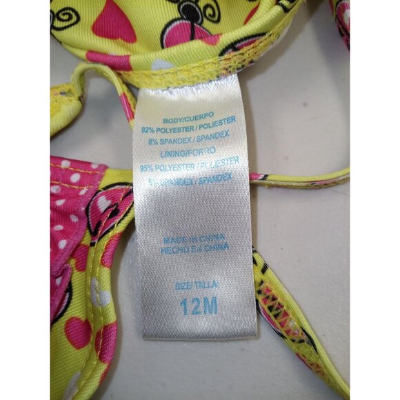 Tropic Sun Baby Yellow Pink Ladybug Bikini Size 12 Months - Picture 6 of 8